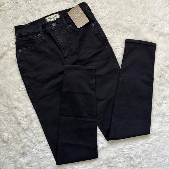 Madewell Jeans 10" High-Rise Skinny Stretch Black 25 NWT New - Picture 3 of 12